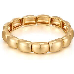 Gold Silver Style E Chunky Bangle Bracelet for Women and Men Fashion Jewelry